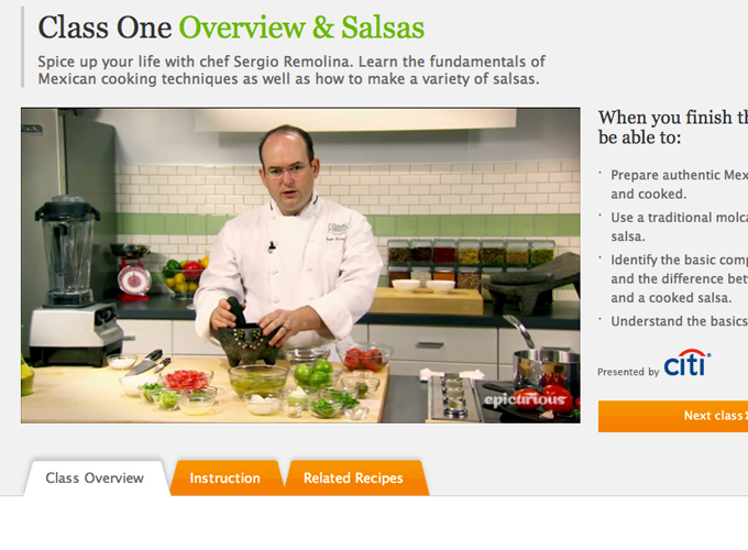 Epicurious.com Online Cooking School with The Culinary Institute of America