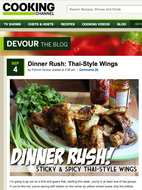 Weekly Contributor to Cooking Channel’s “Devour” Blog